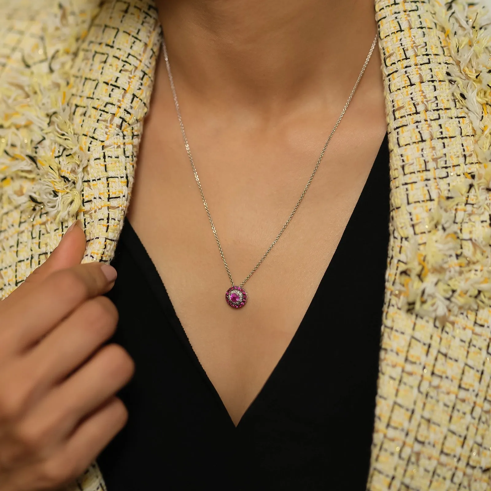 Azure Ruby Pendant Necklace sold by Vibe With Moi product image thumbnail 2