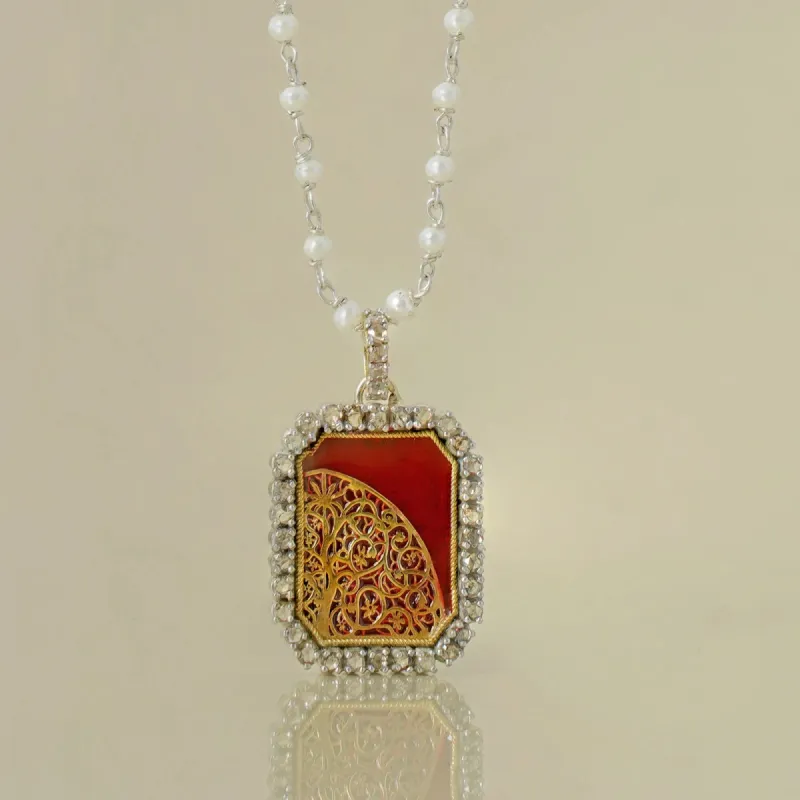 Tree of Life Pendant in Crimson Red sold by Vibe With Moi