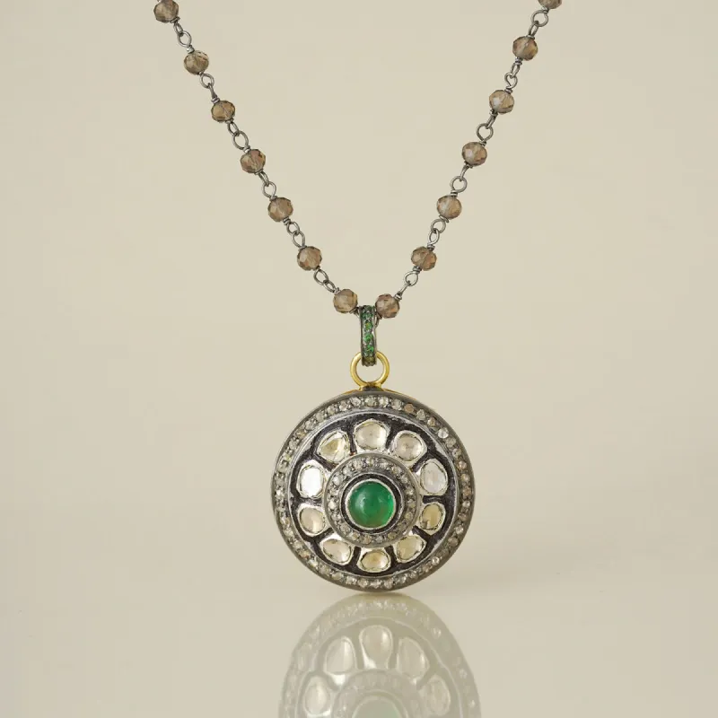 Jaipur Emerald Pendant Necklace sold by Vibe With Moi