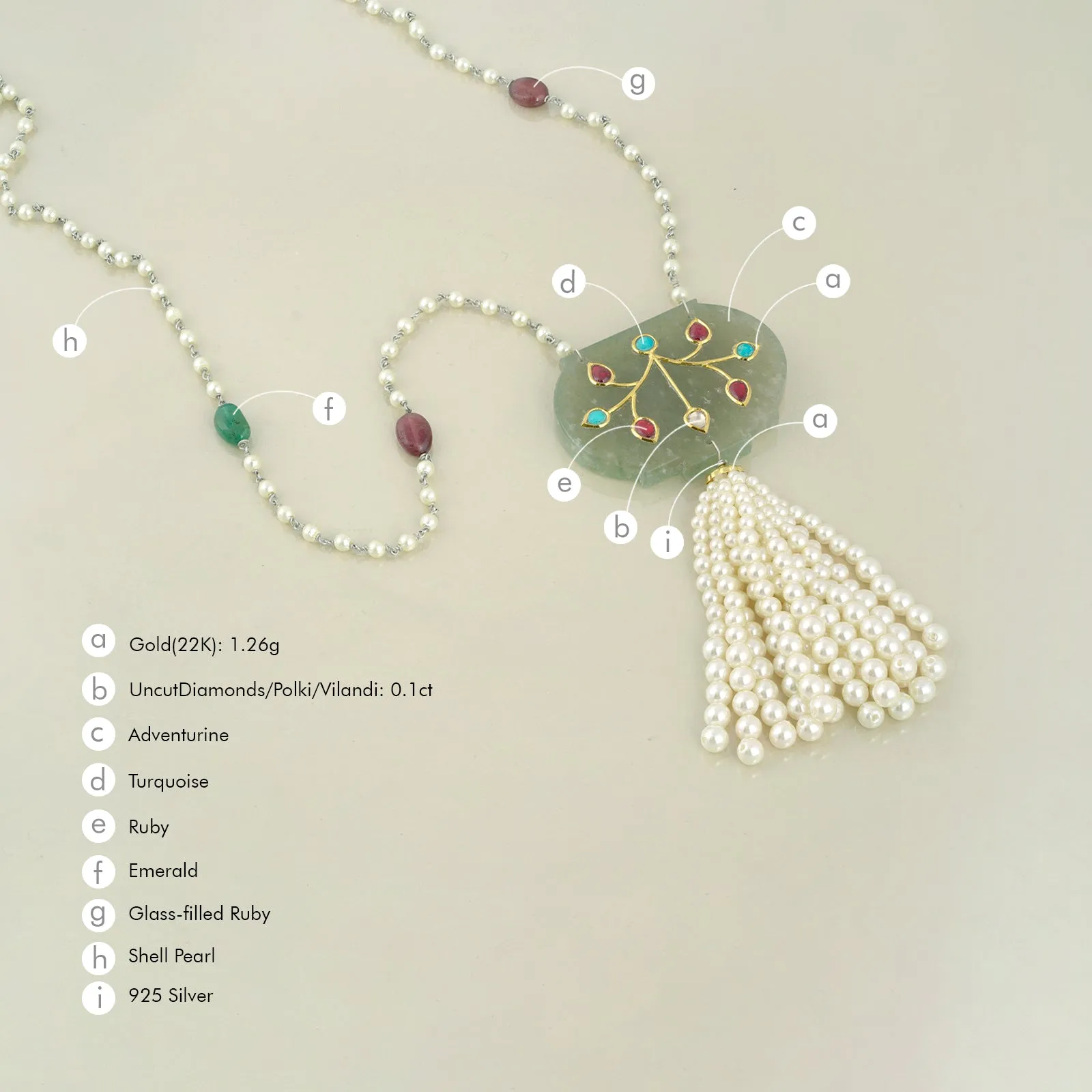 Haldili Tassel Necklace sold by Vibe With Moi product image thumbnail 4