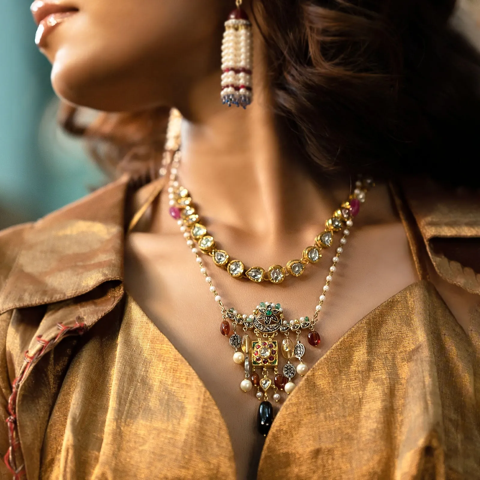 Dev Scarlet Brooch and Necklace sold by Vibe With Moi