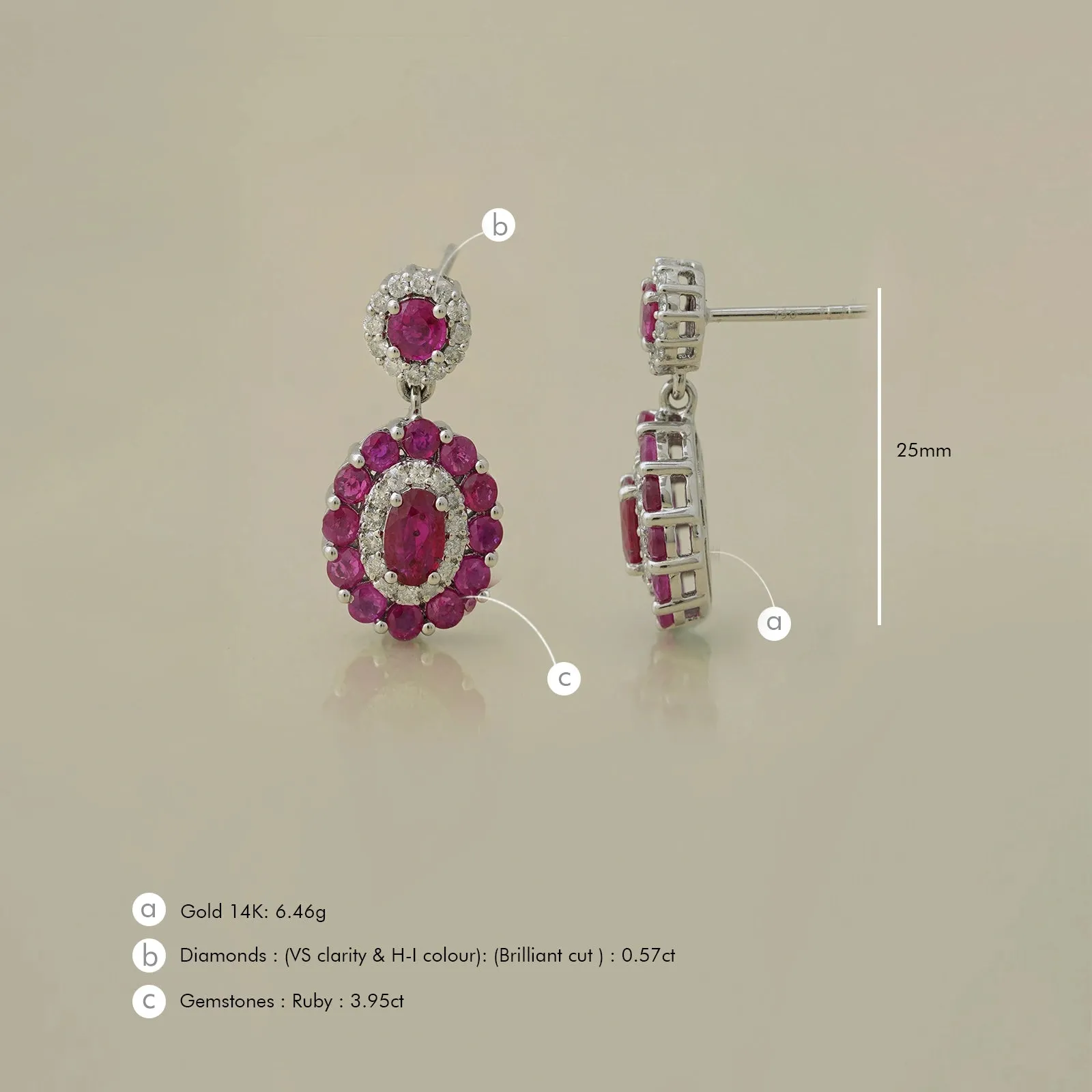 Azure Ruby Drop Earrings sold by Vibe With Moi product image thumbnail 3