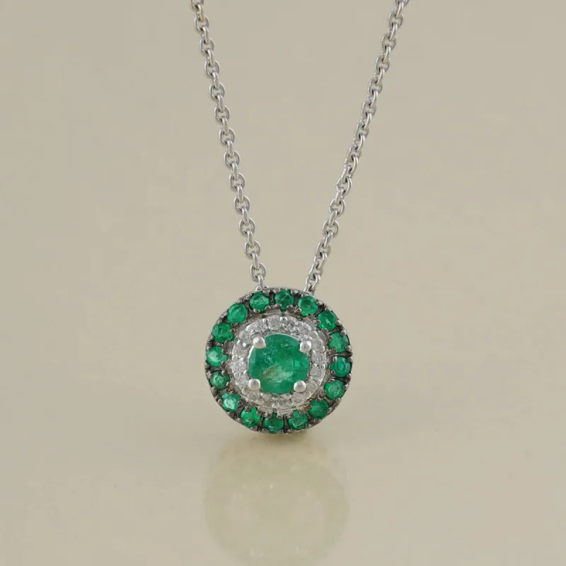 Azure Emerald Pendant Necklace sold by Vibe With Moi