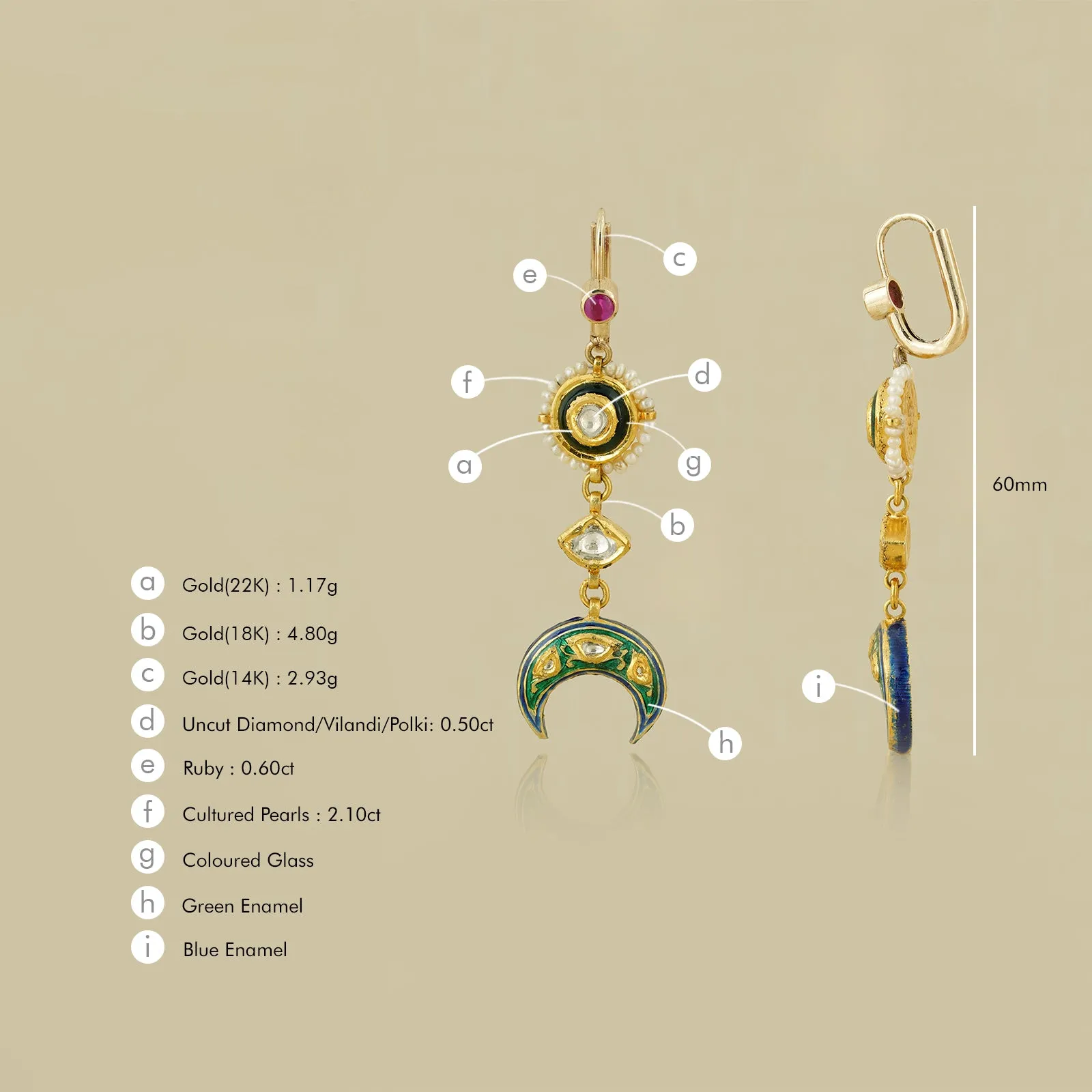 Baig Earrings sold by Vibe With Moi product image thumbnail 5