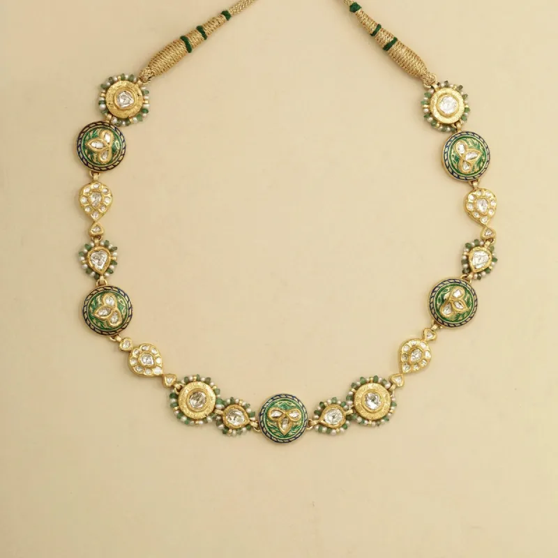 Paru Necklace in Sage Green sold by Vibe With Moi