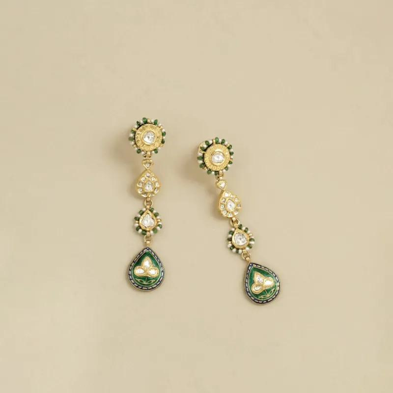 Paru Earrings in Sage Green sold by Vibe With Moi