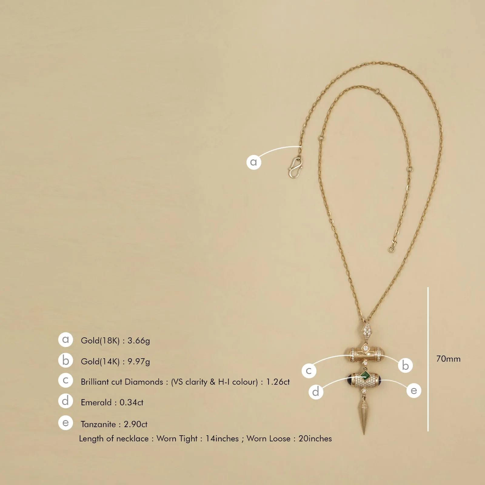 Isabel Pendant Necklace sold by Vibe With Moi product image thumbnail 3