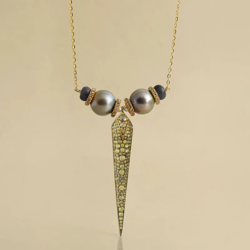 Rosa Yellow Sapphire Pendant Necklace sold by Vibe With Moi