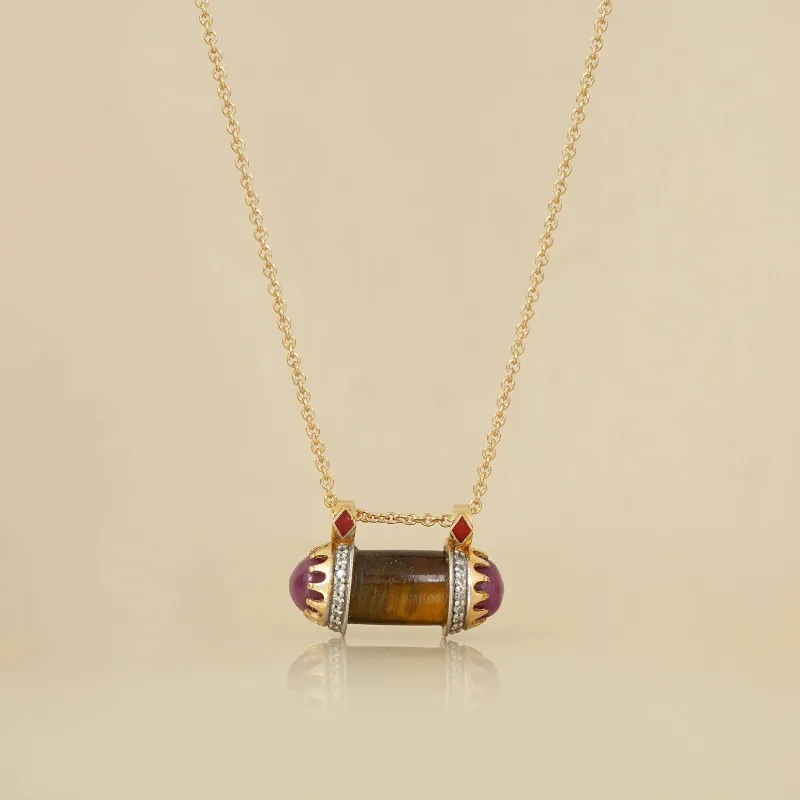 Aurora Tigers Eye Necklace sold by Vibe With Moi
