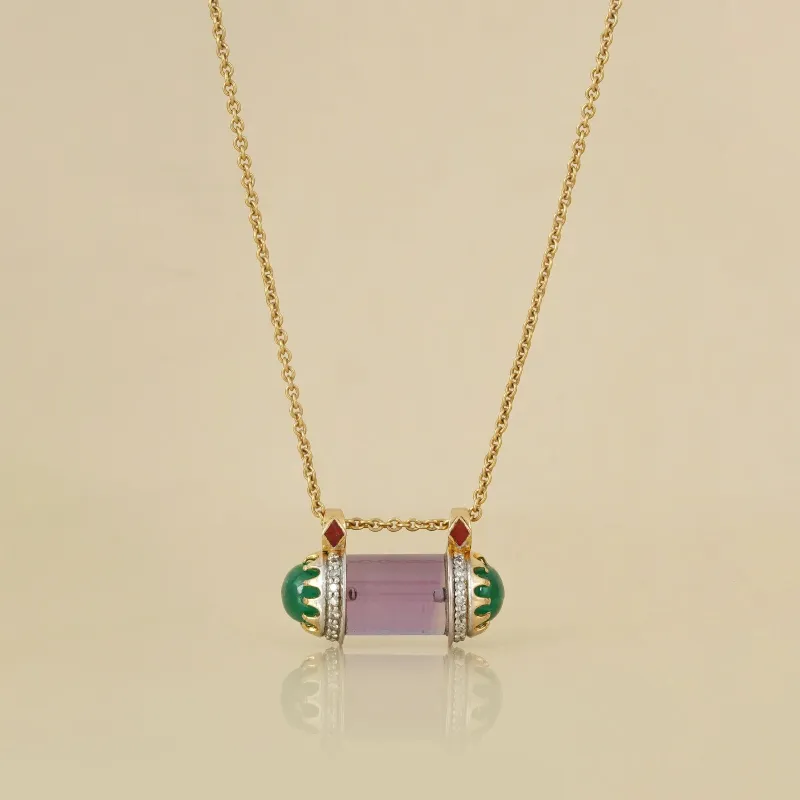 Aurora Amethyst Necklace sold by Vibe With Moi