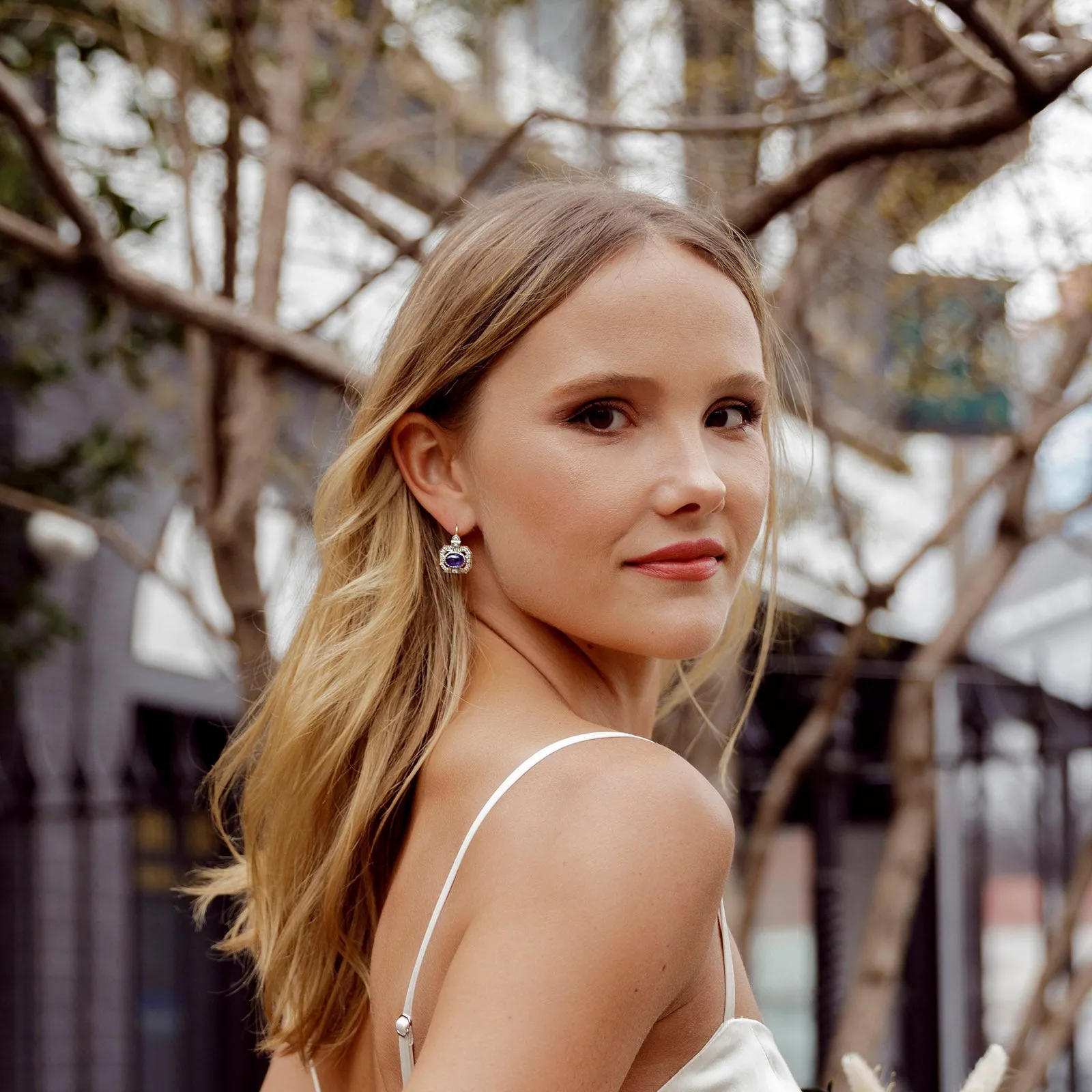 Evelyn Tanzanite Earrings sold by Vibe With Moi product image thumbnail 3