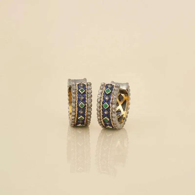 Pavia Cobalt Blue Mini Hoops sold by Vibe With Moi