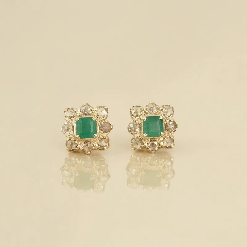 Julia Emerald Studs sold by Vibe With Moi