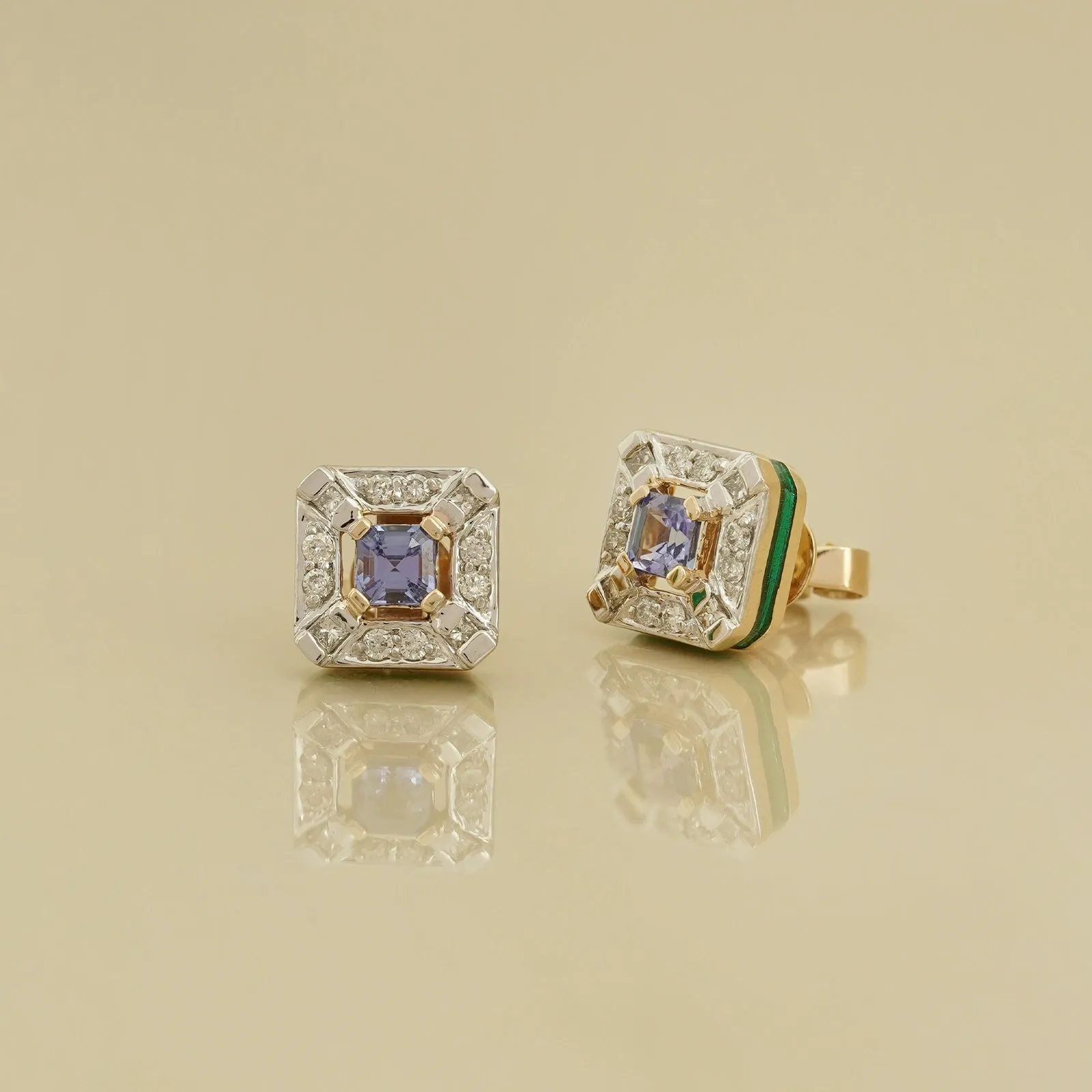 Nizam Tanzanite Ear Studs sold by Vibe With Moi product image thumbnail 3