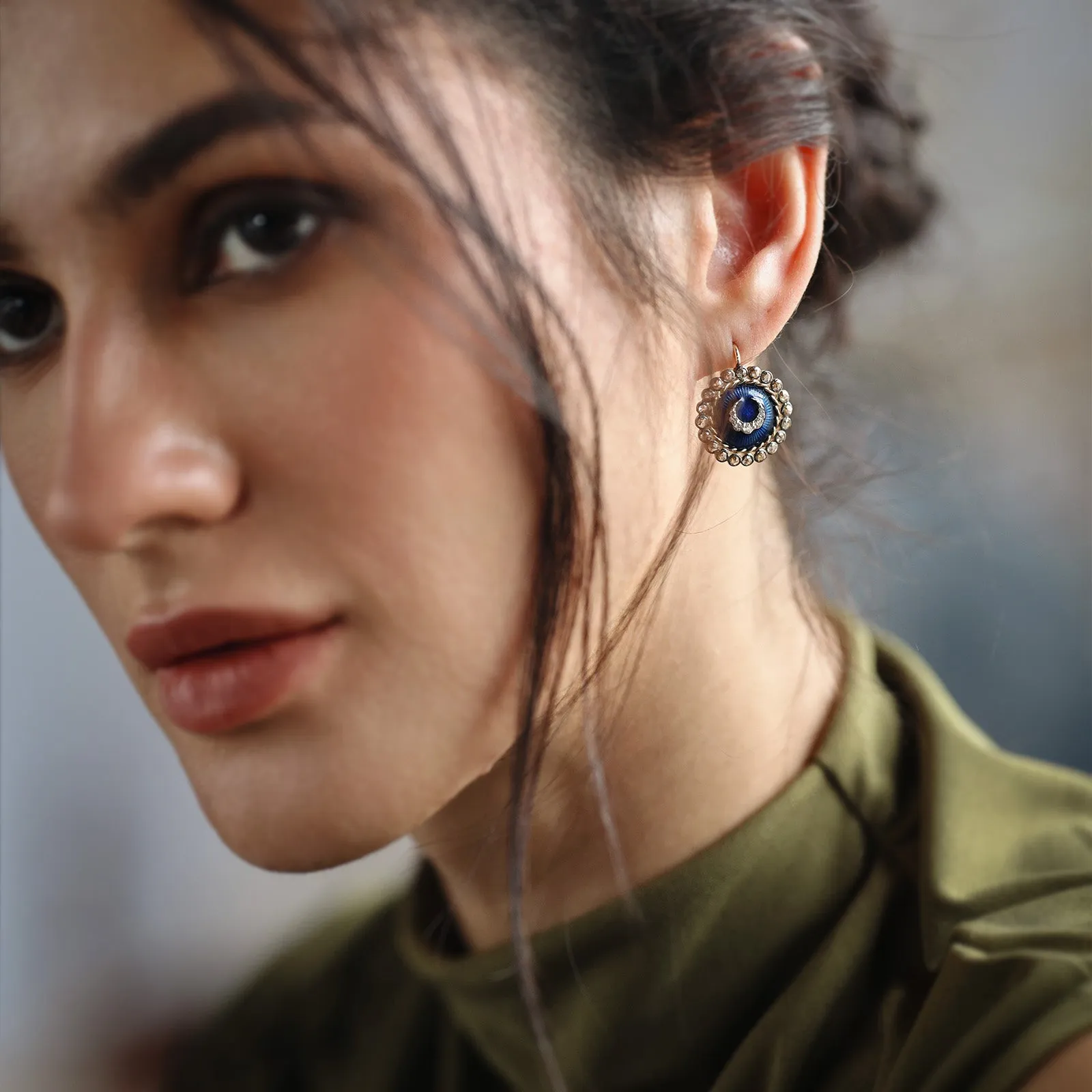 Sarai Mini Cobalt Blue Earrings sold by Vibe With Moi product image thumbnail 3