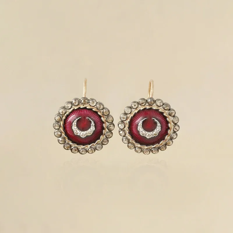 Sarai Mini Crimson Earrings sold by Vibe With Moi