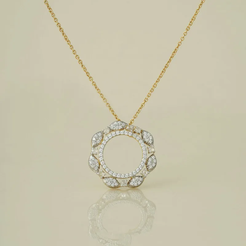 Taj Halo Pendant Necklace sold by Vibe With Moi
