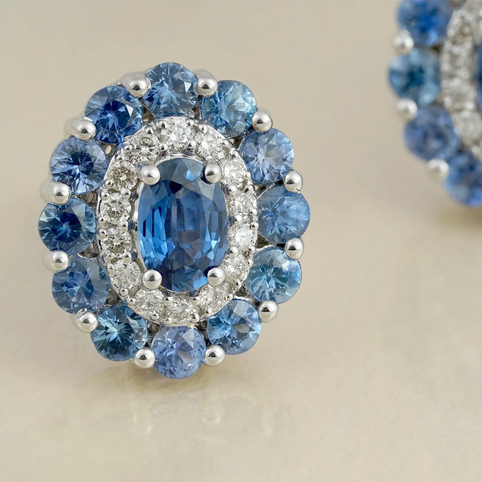 Azure Sapphire Ear Studs sold by Vibe With Moi product image thumbnail 4