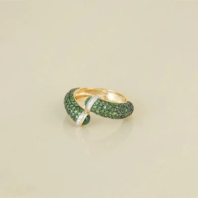 Rosa Emerald Tsavorite Ring sold by Vibe With Moi