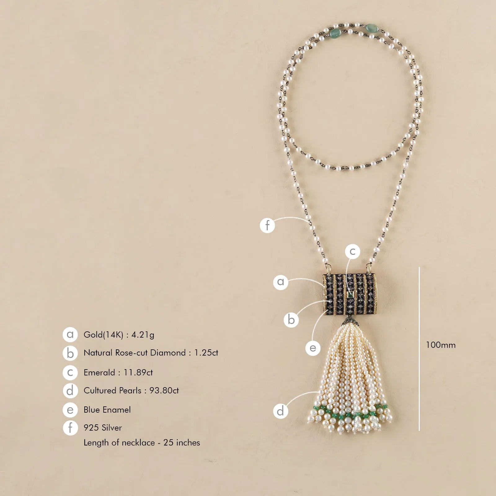Rouan Tassel Necklace sold by Vibe With Moi product image thumbnail 4