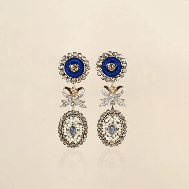 Gina Cobalt Blue Earrings sold by Vibe With Moi