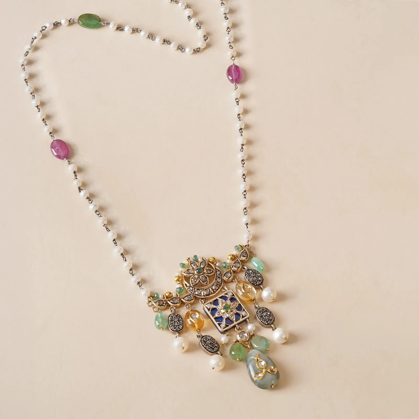 Arya Cobalt Blue Brooch and Necklace sold by Vibe With Moi product image thumbnail 3