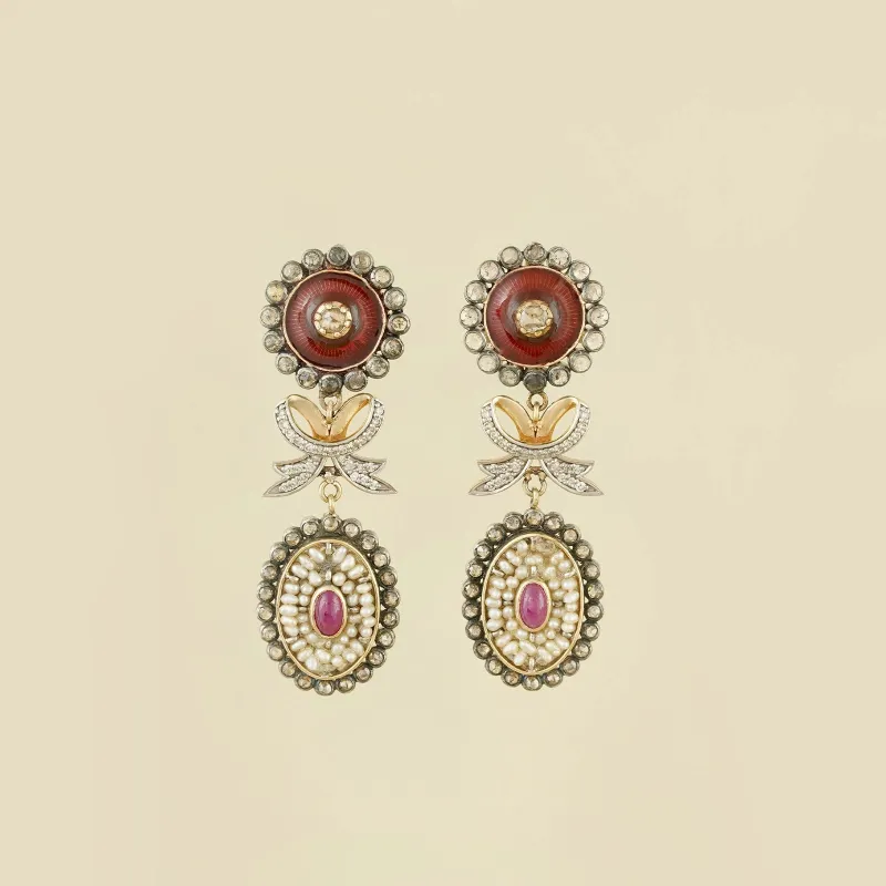 Gina Crimson Earrings sold by Vibe With Moi