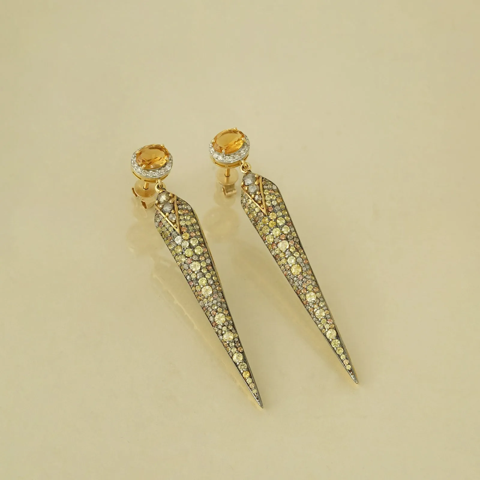 Rosa Yellow Sapphire Earrings sold by Vibe With Moi product image thumbnail 4