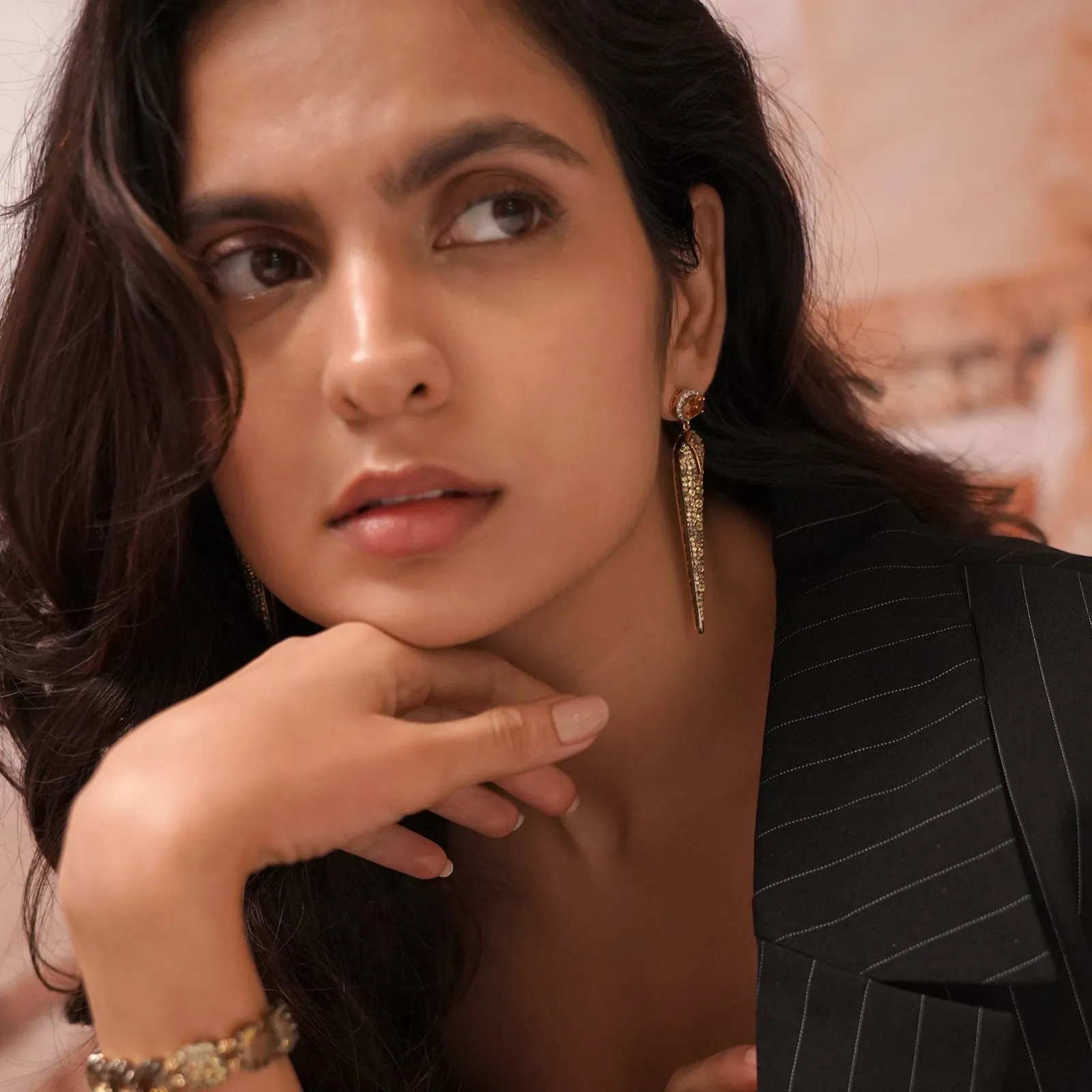 Rosa Yellow Sapphire Earrings sold by Vibe With Moi product image thumbnail 3