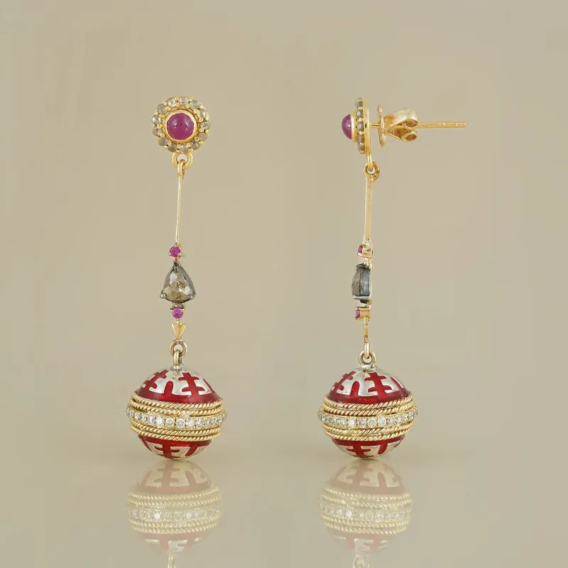 Eva Crimson Earrings sold by Vibe With Moi