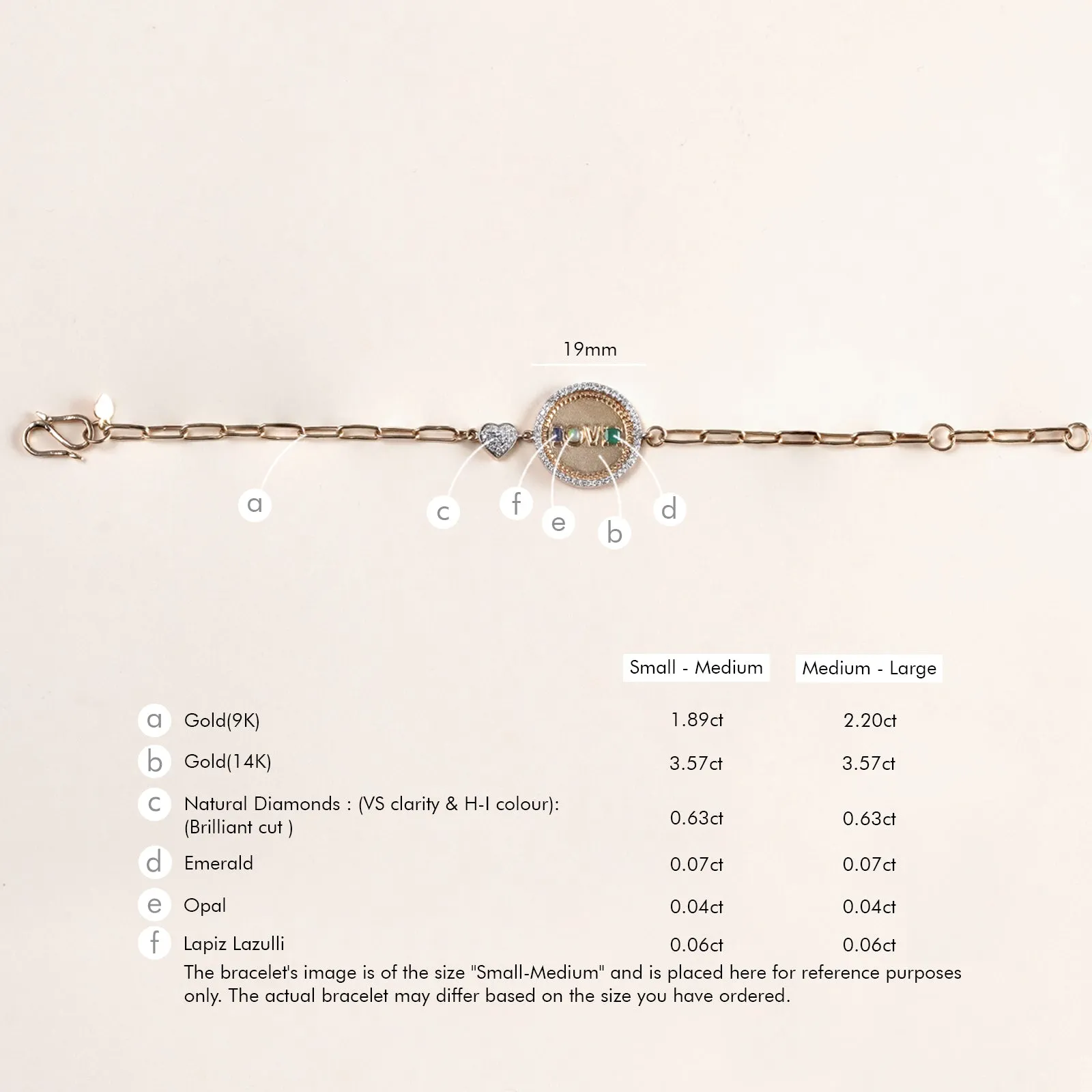 Love Medallion Bracelet sold by Vibe With Moi product image thumbnail 5