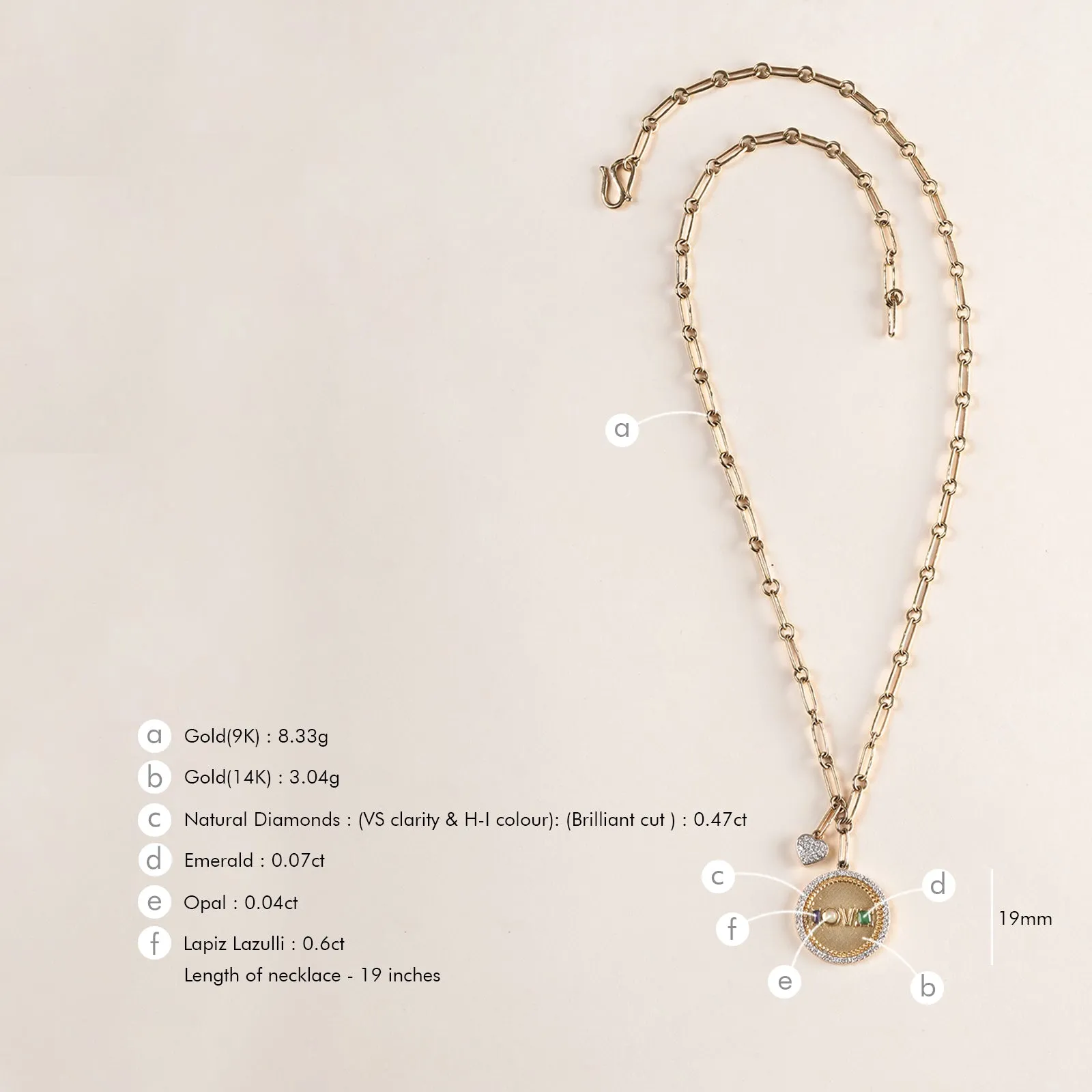Love Medallion Necklace sold by Vibe With Moi product image thumbnail 5