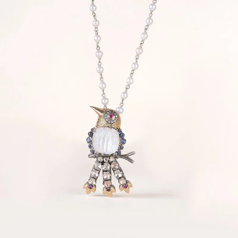 Love Bird Moonstone Necklace sold by Vibe With Moi