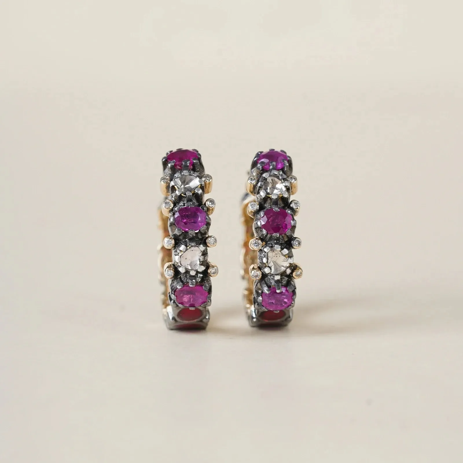 Rumi Ruby Hoop Earrings sold by Vibe With Moi product image thumbnail 3