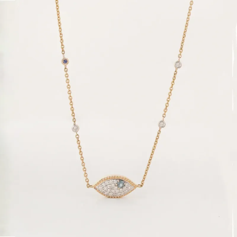 Evil Eye Necklace made by Vibe With Moi