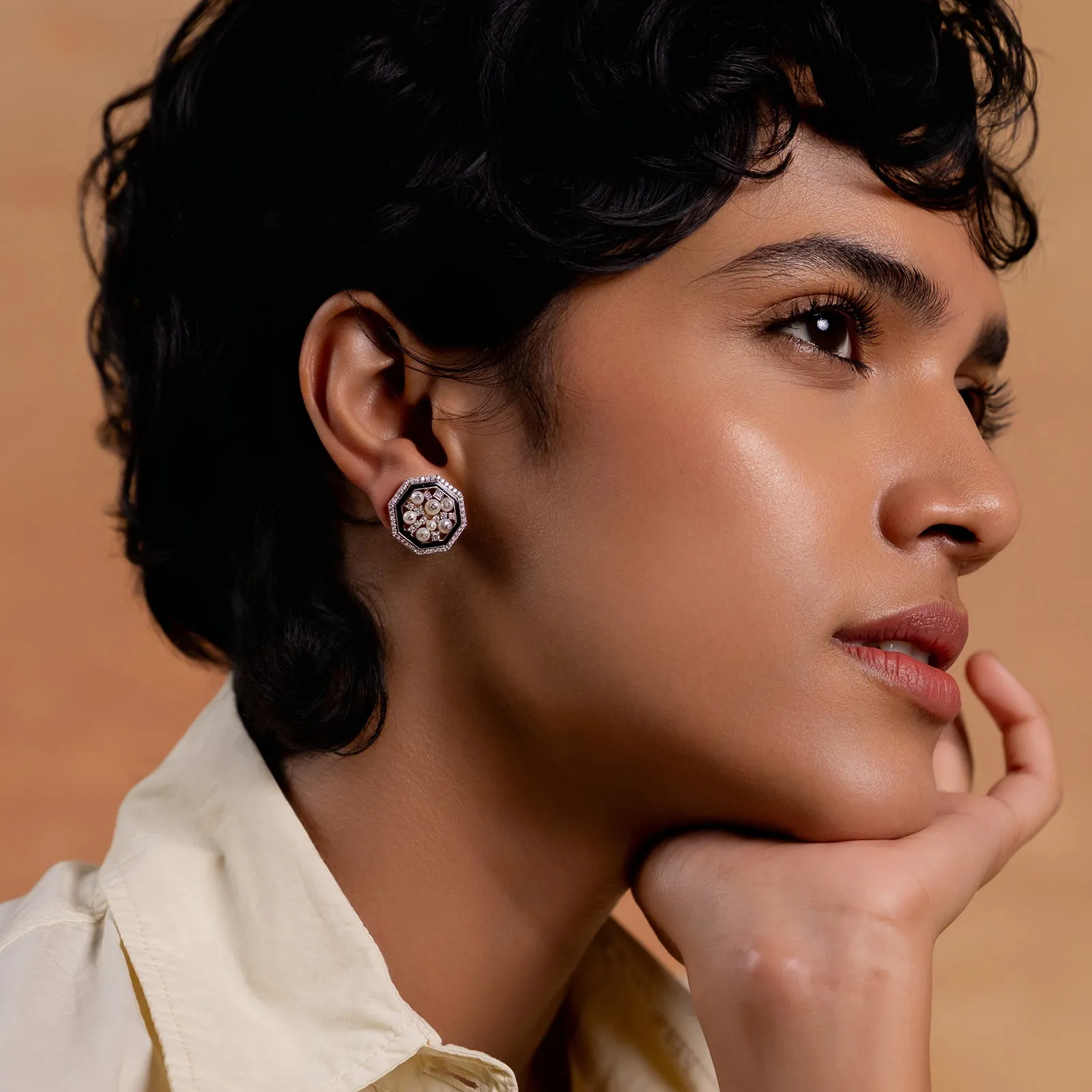 Cleo Snow Ear Studs sold by Vibe With Moi product image thumbnail 4