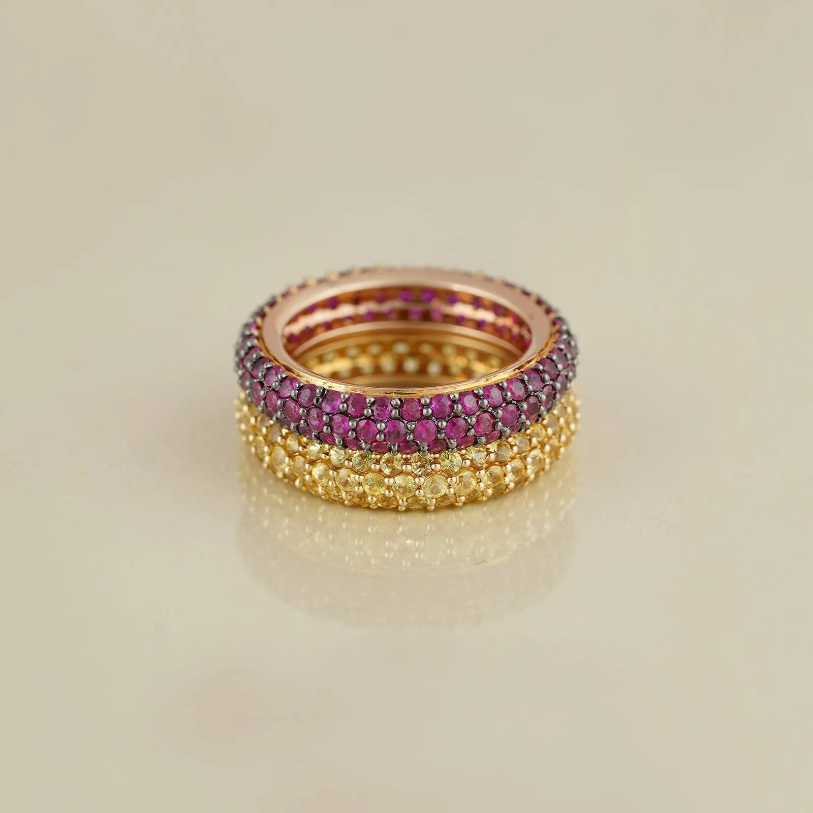 Ella Ruby & Yellow Sapphire Ring Set sold by Vibe With Moi product image thumbnail 4