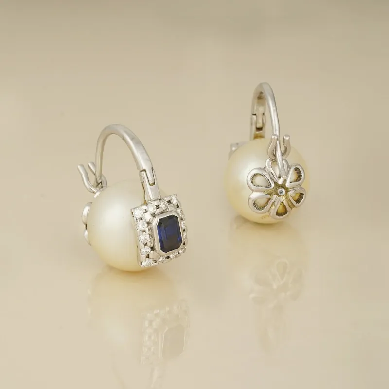 Belle South Sea Pearl Topaz Earrings sold by Vibe With Moi