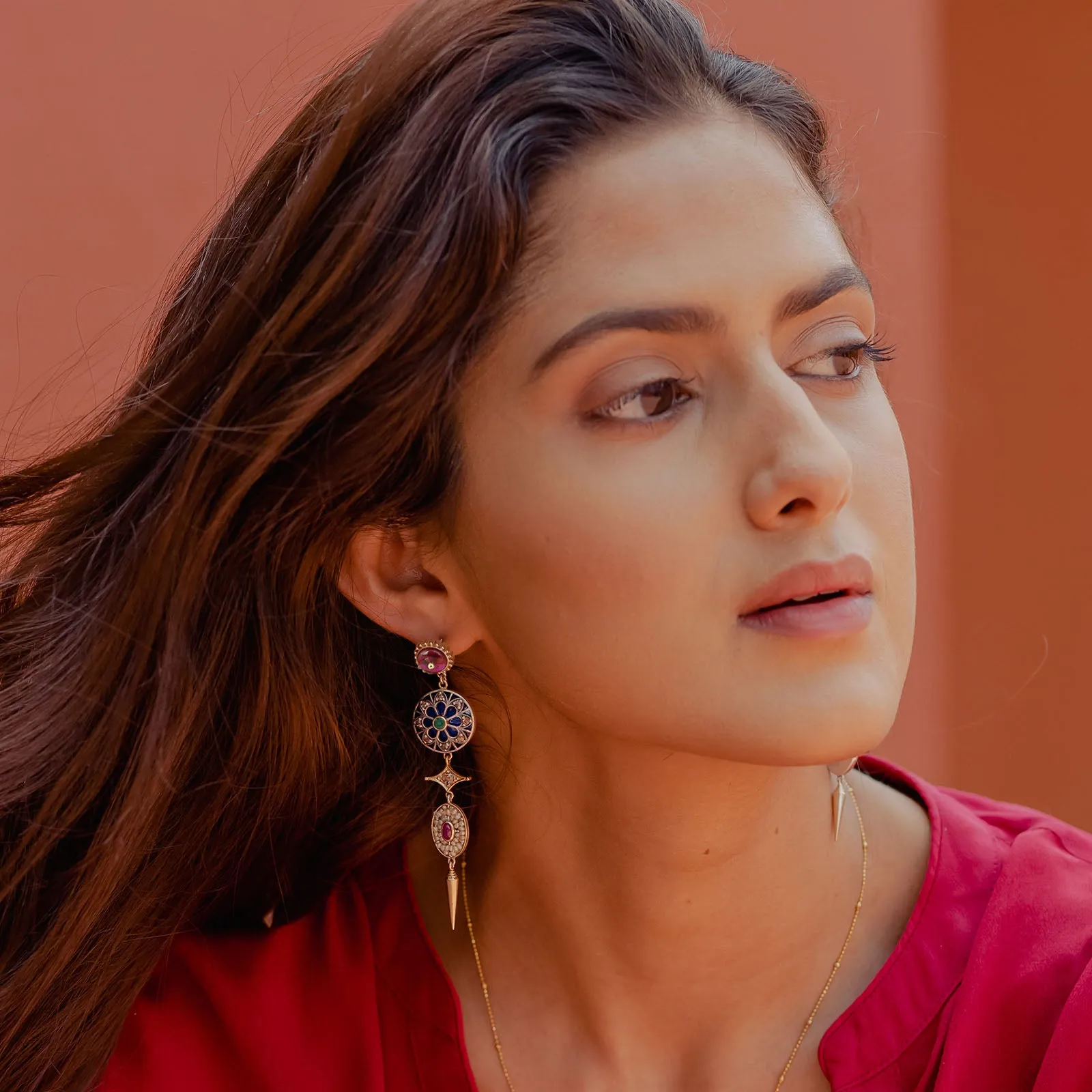 Firdos Chandelier Earrings sold by Vibe With Moi product image thumbnail 3