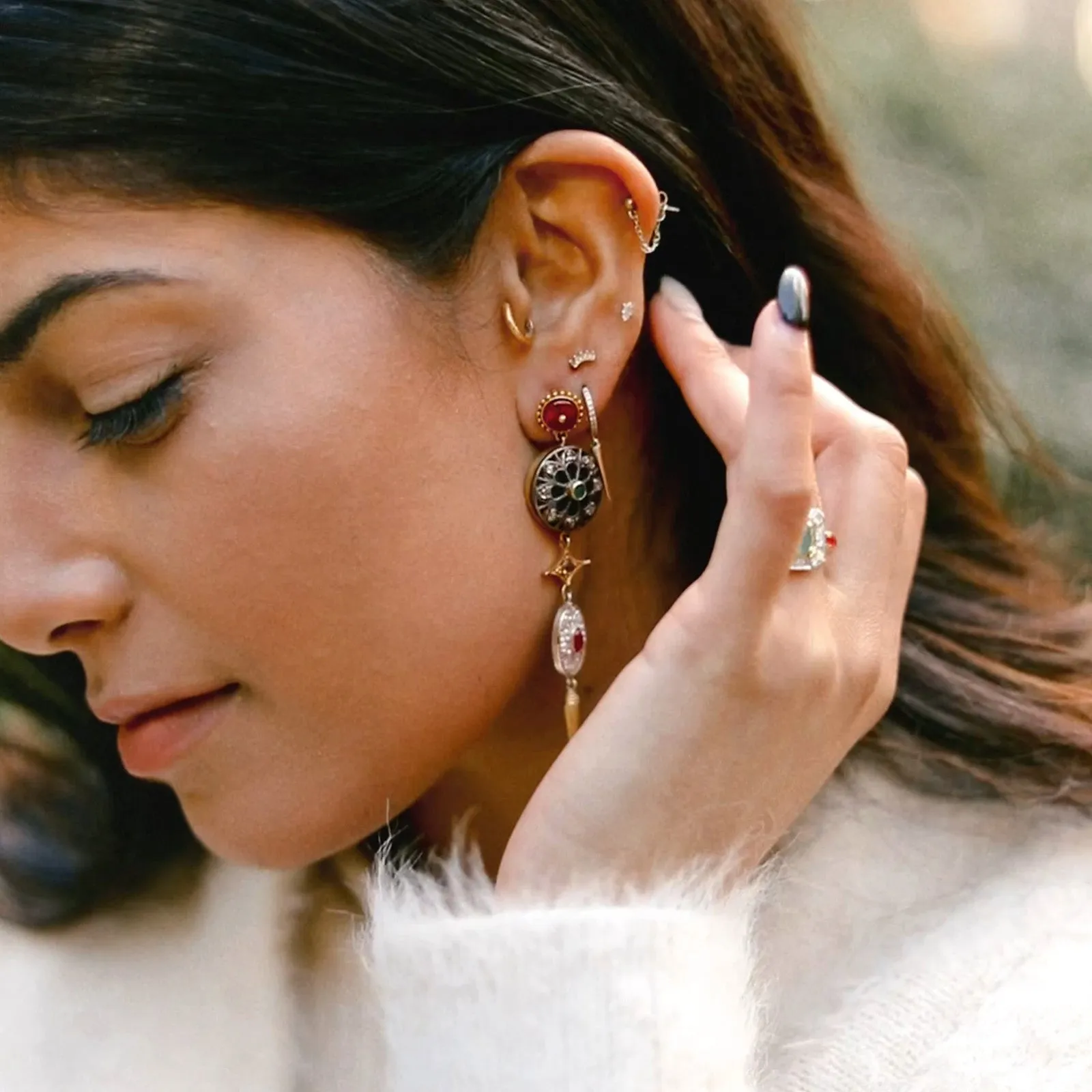 Firdos Chandelier Earrings sold by Vibe With Moi product image thumbnail 4