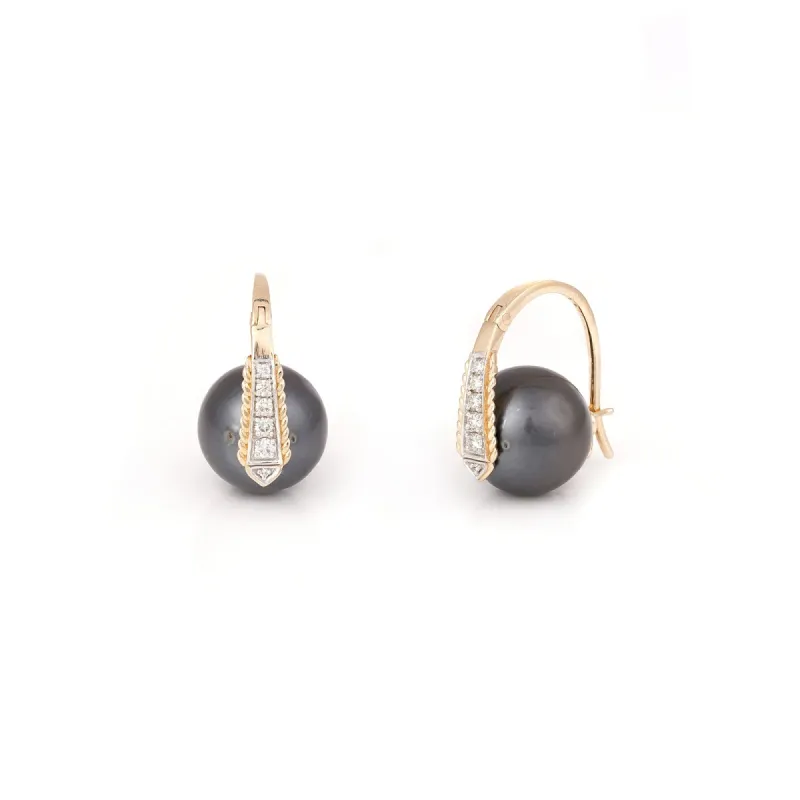 Grace Kelly Tahitian Pearl Statement Earrings sold by Vibe With Moi