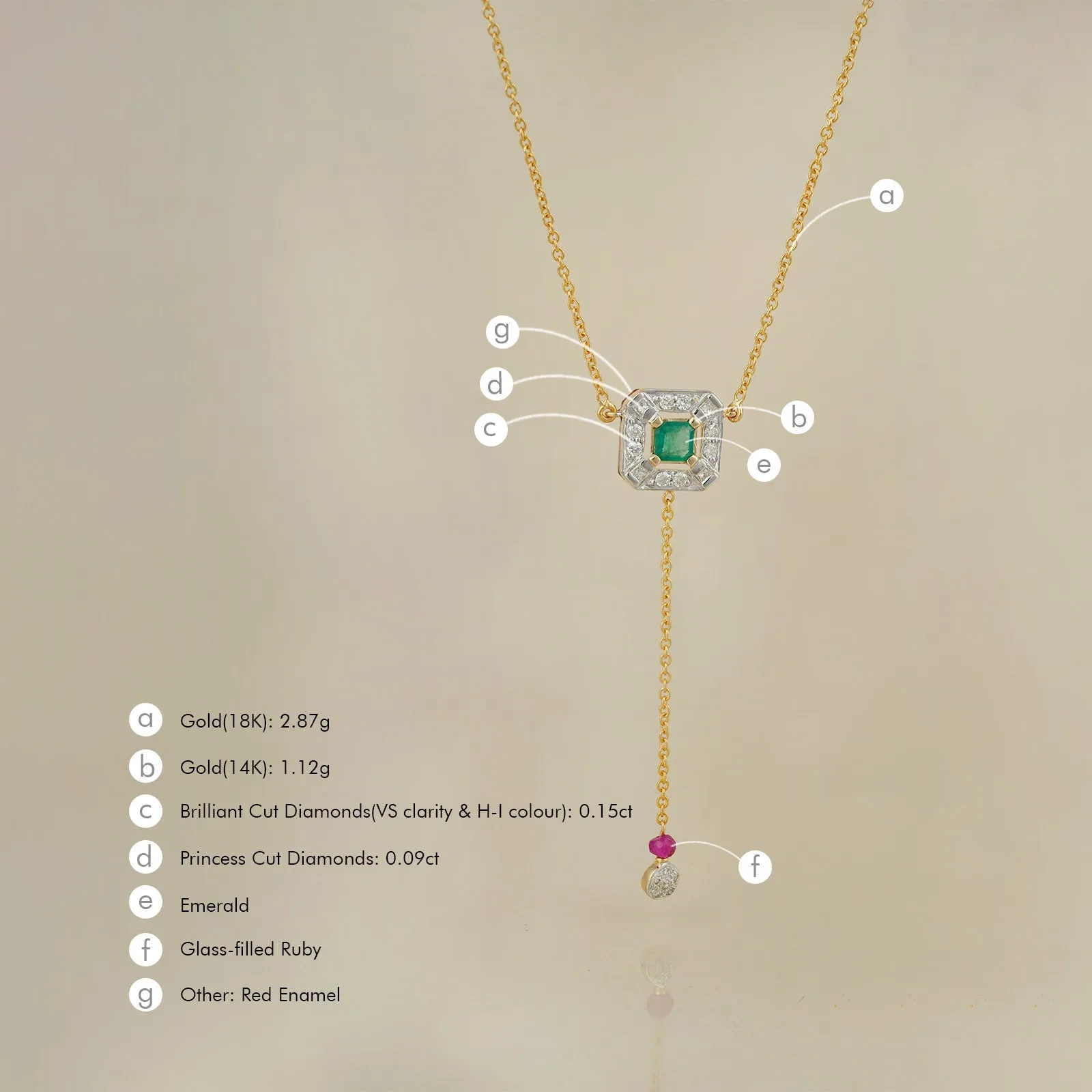 Nizam Pendant Necklace sold by Vibe With Moi product image thumbnail 4