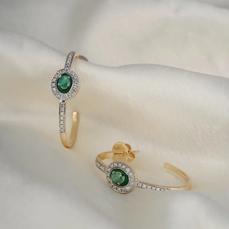 Runa Emerald Earrings sold by Vibe With Moi