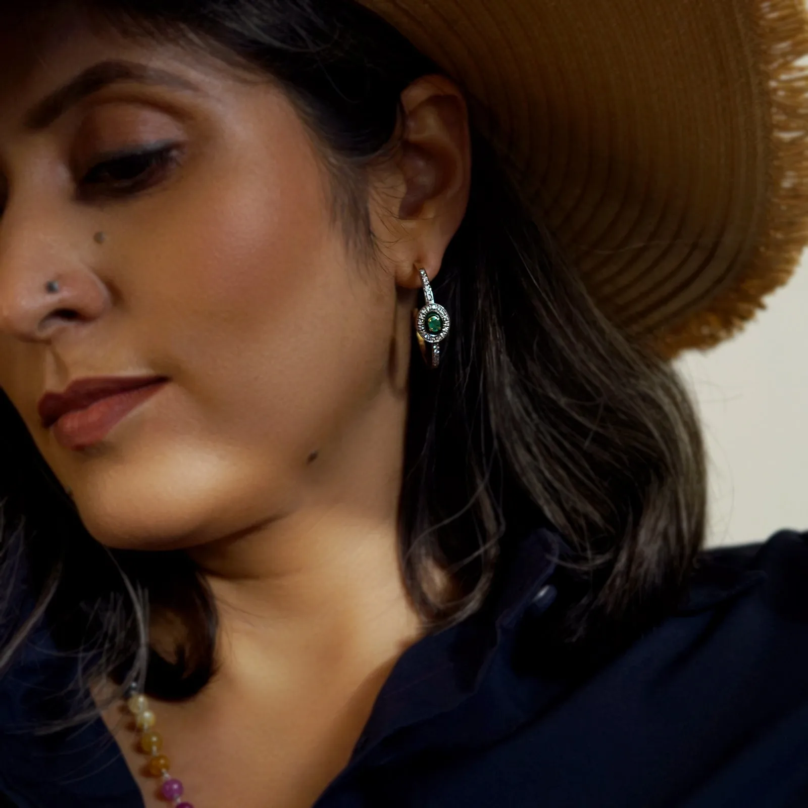 Runa Emerald Earrings sold by Vibe With Moi product image thumbnail 2
