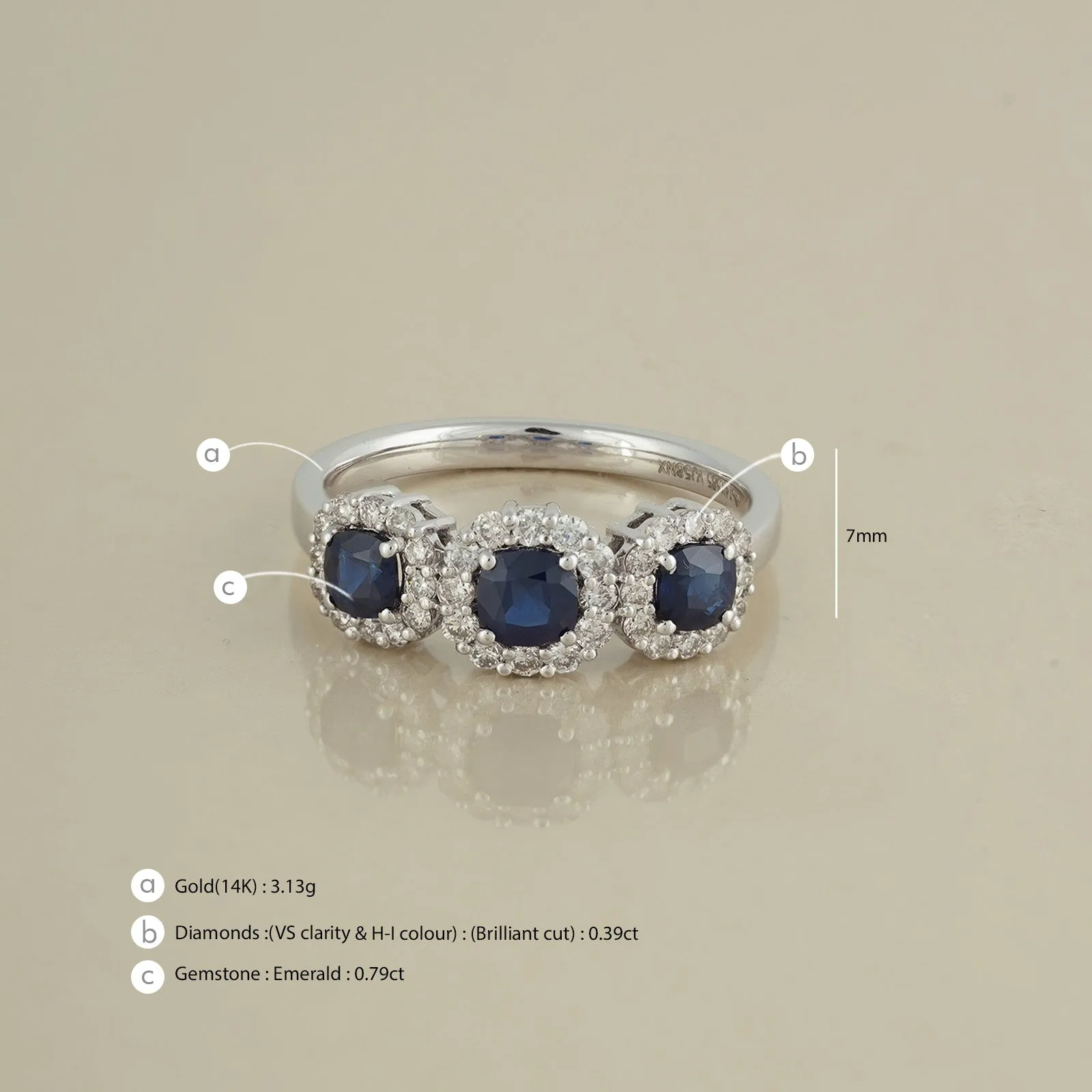 Cerys Sapphire Ring sold by Vibe With Moi product image thumbnail 3