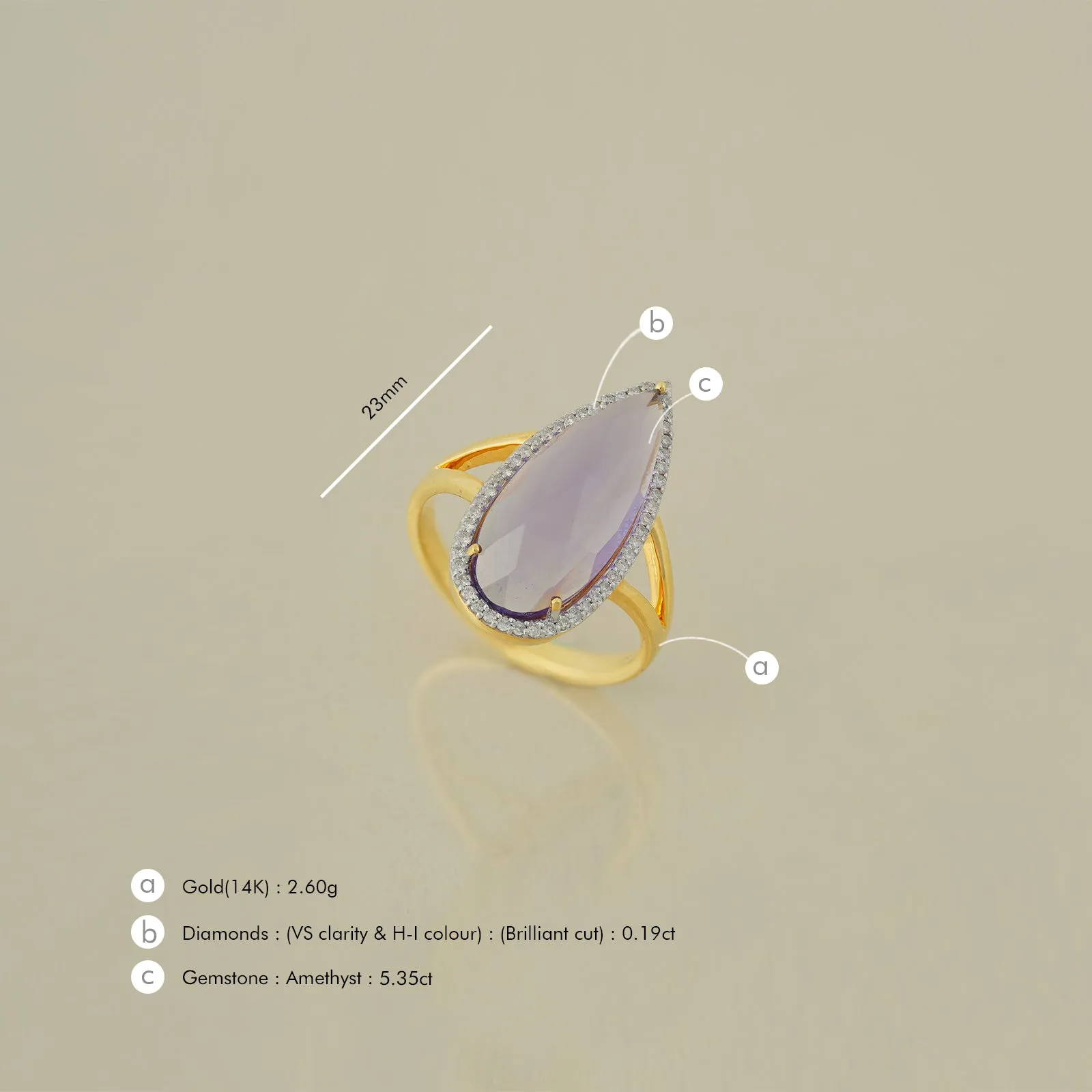 Venus Amethyst Ring sold by Vibe With Moi product image thumbnail 5