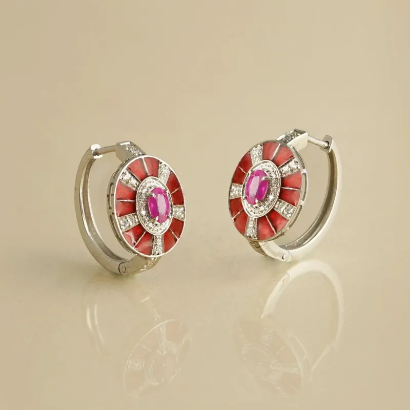 Alex Ruby Mini Hoops sold by Vibe With Moi