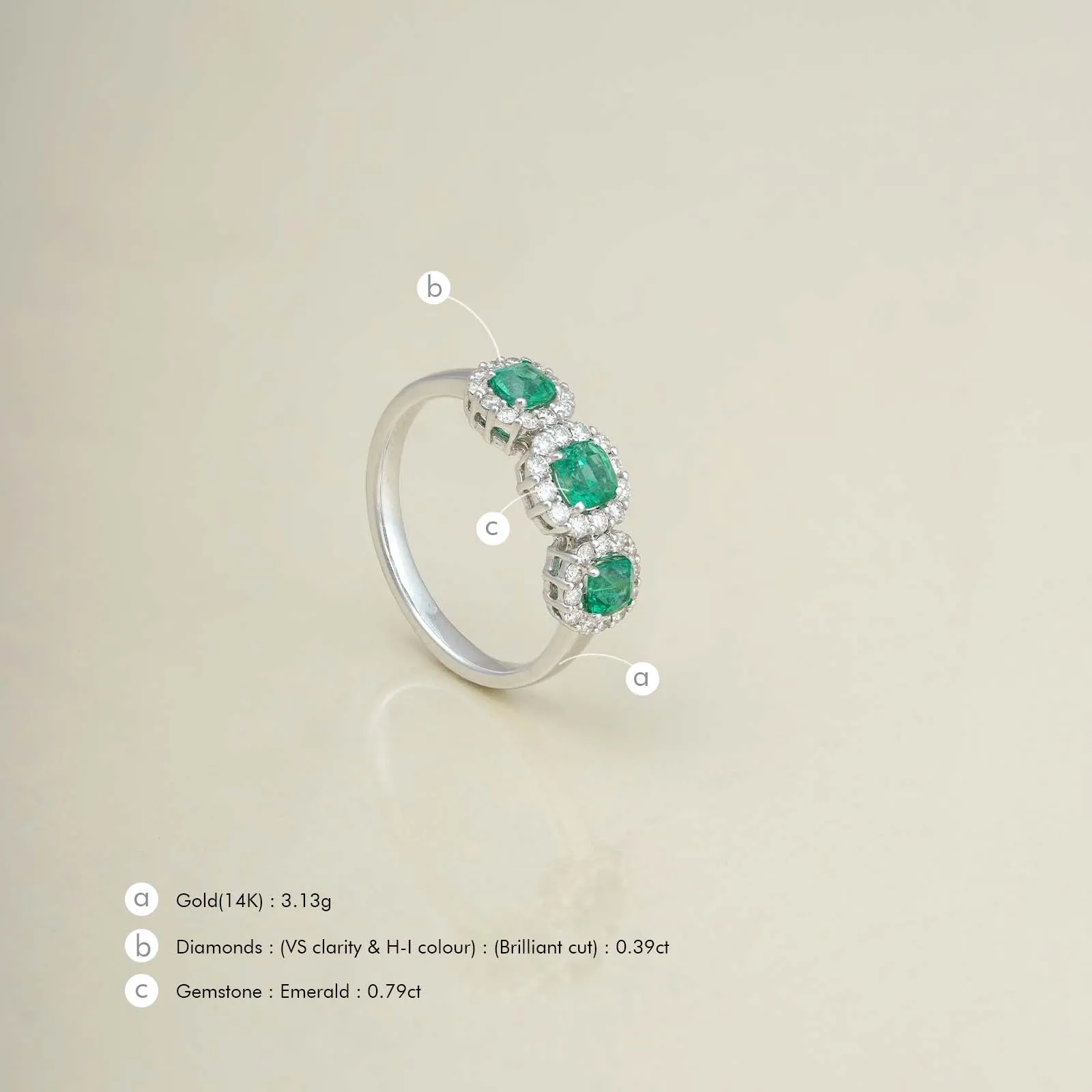 Cerys Emerald Ring sold by Vibe With Moi product image thumbnail 4