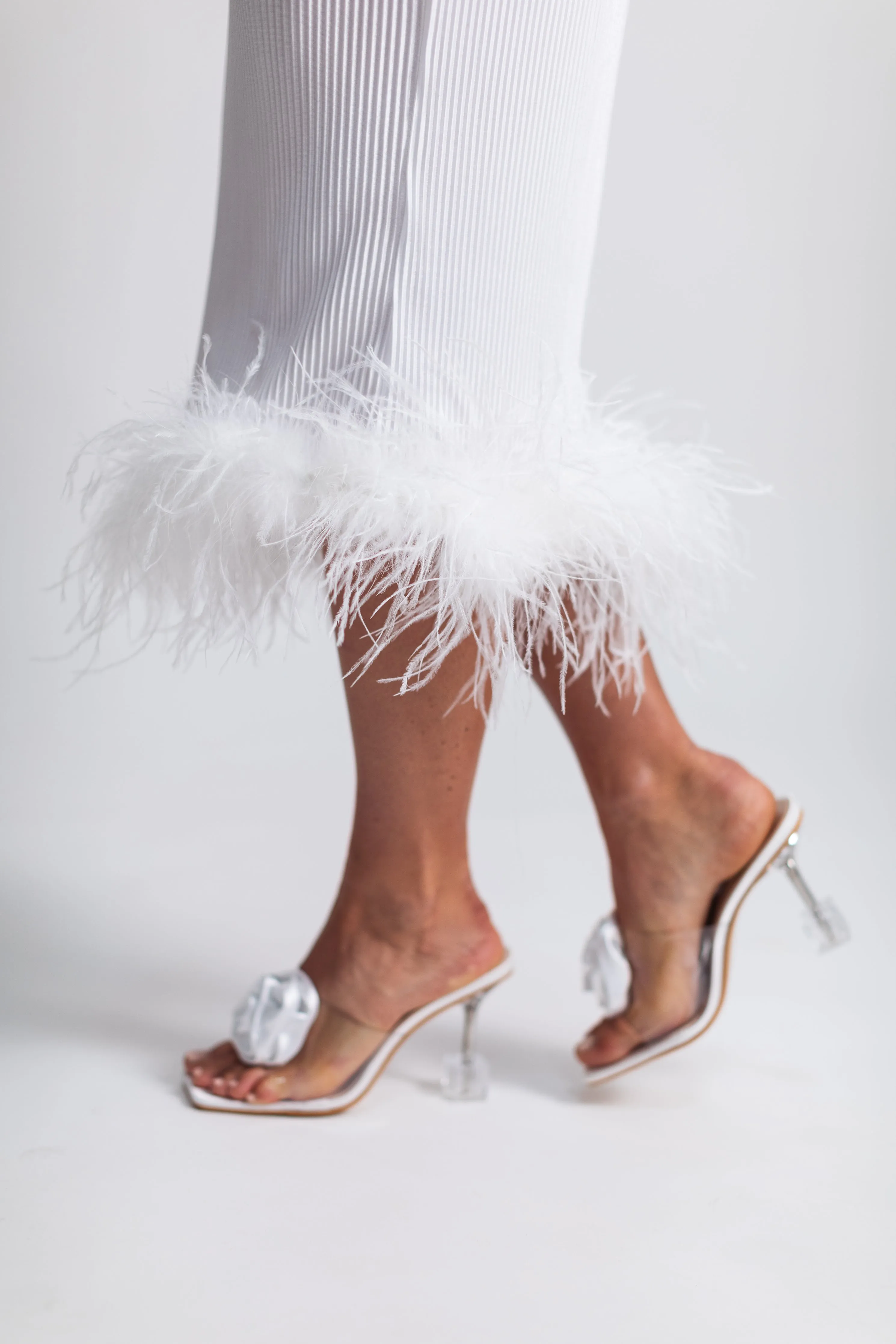 The Detachable Feather Midi in Dove sold by waverles product image thumbnail 3