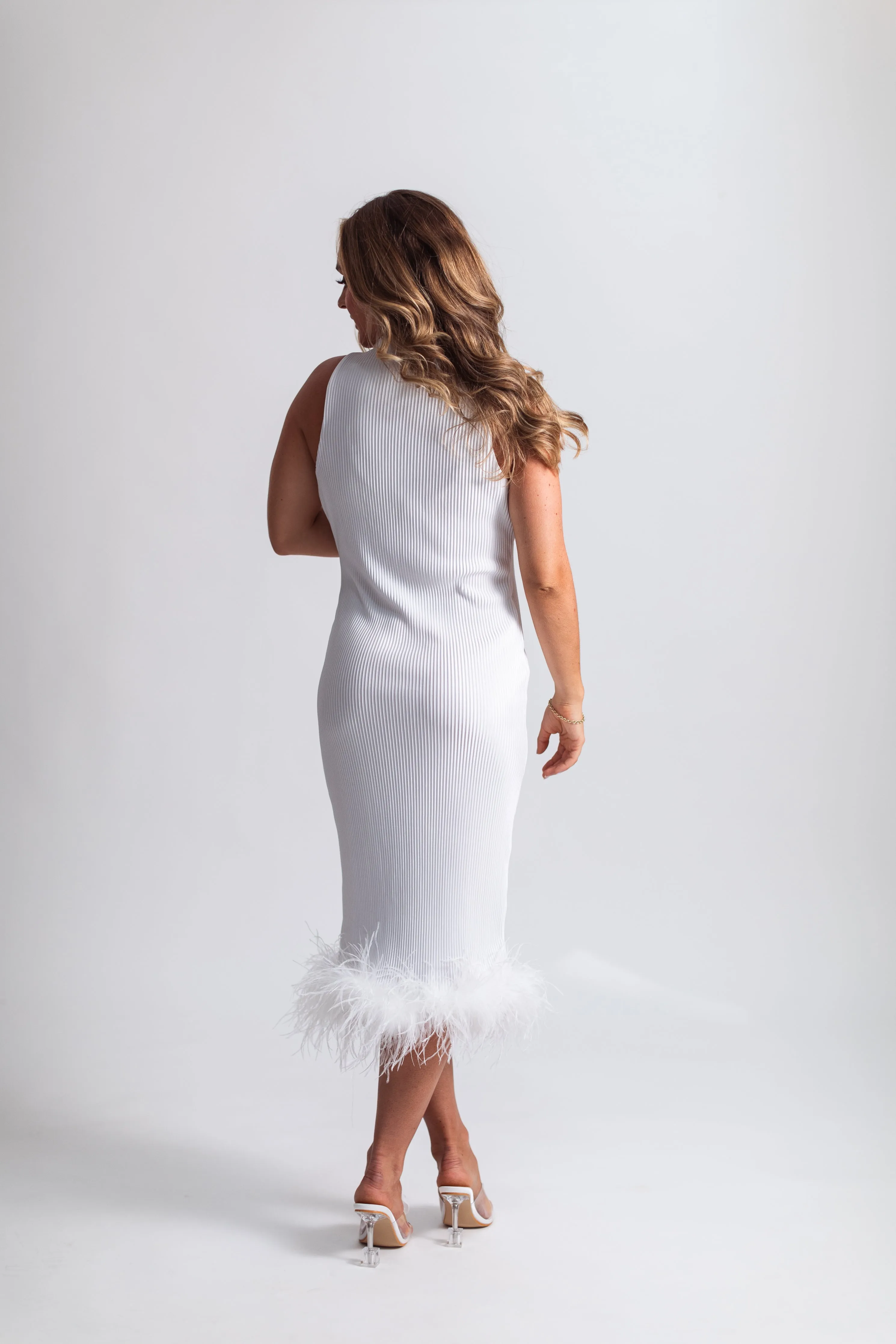 The Detachable Feather Midi in Dove sold by waverles product image thumbnail 2